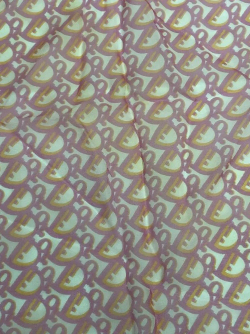 Dior Scarf Silk Trotter Pattern All Over Pink
